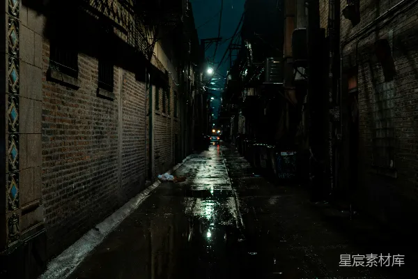 高清摄影 雨夜小巷