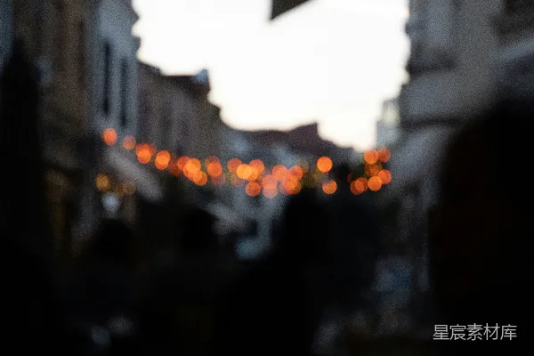 高清摄影 城市夜景的模糊剪影