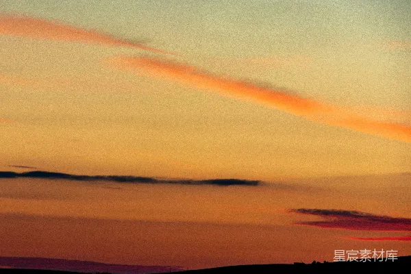 高清摄影 夕阳下的天际线