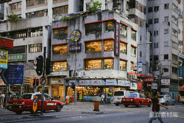 高清摄影 香港街角的夜市风情