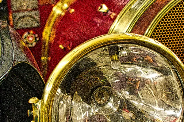 高清摄影 复古汽车前灯特写