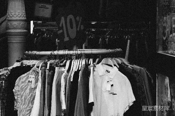 高清摄影 黑白服装店橱窗
