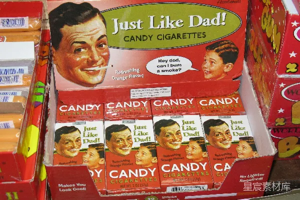 高清摄影 复古风格的糖果烟盒