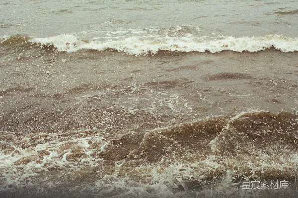 高清摄影 海浪拍打沙滩
