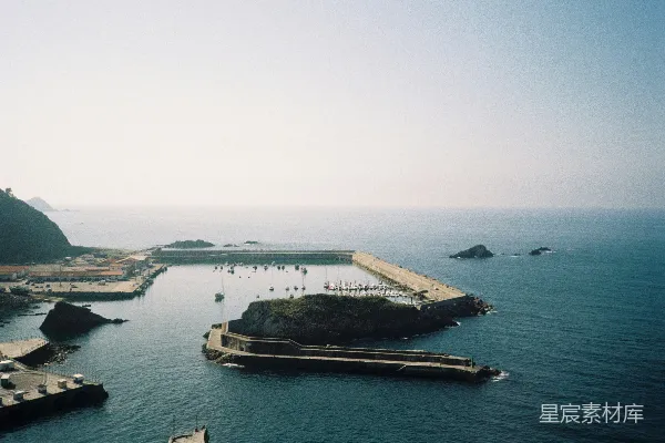 高清摄影 宁静的海岸码头