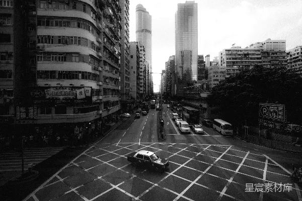 高清摄影 黑白老香港街道