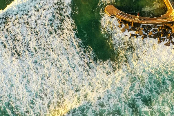 高清摄影 海岸线的航拍视角