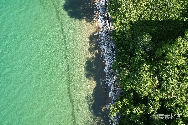 高清摄影 宁静海岸线航拍