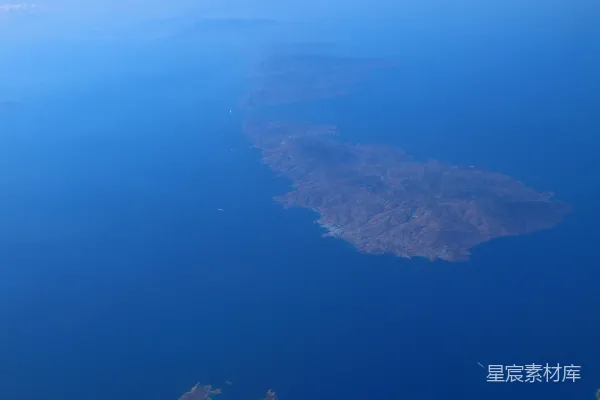 高清摄影 飞机窗景：地中海岛屿