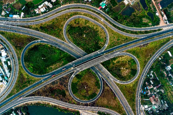 高清摄影 航拍高速公路互通枢纽