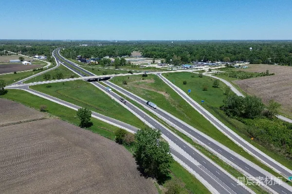 高清摄影 乡村高速公路鸟瞰图