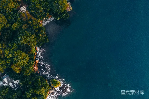 高清摄影 秋日海岸线俯瞰