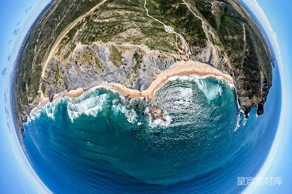 高清摄影 360度海景全景