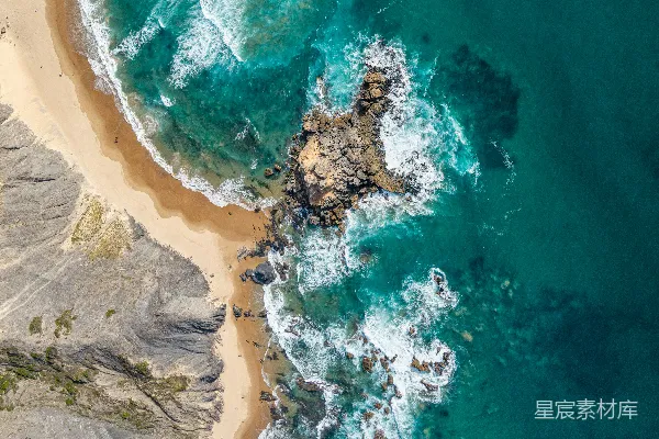 高清摄影 海岸线的俯瞰