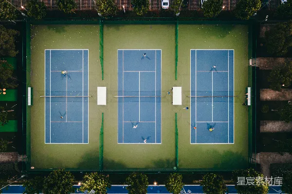高清摄影 俯瞰网球赛场