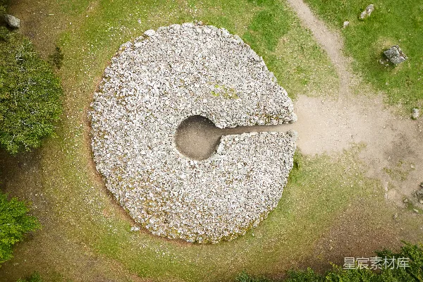 高清摄影 圆形石圈俯瞰图