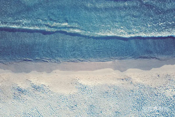 高清摄影 海浪沙滩俯瞰图