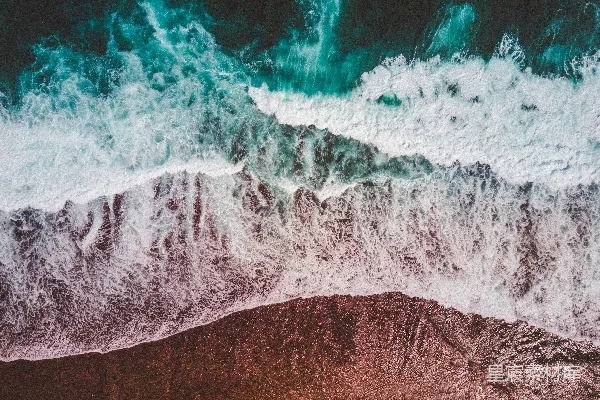 高清摄影 俯瞰海洋波浪