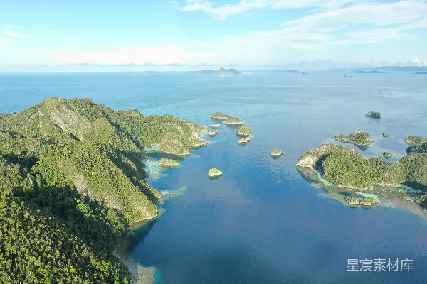 高清摄影 蔚蓝海域的群岛风光