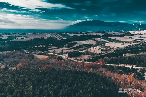 高清摄影 秋日山野航拍