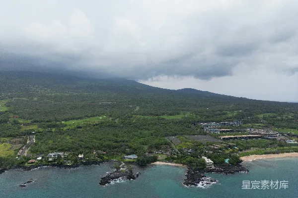 高清摄影 海边度假村全景