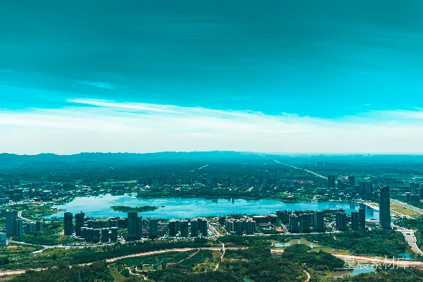 高清摄影 蓝调城市全景