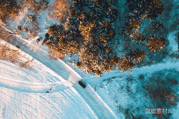 高清摄影 冬日雪景中的自驾旅行