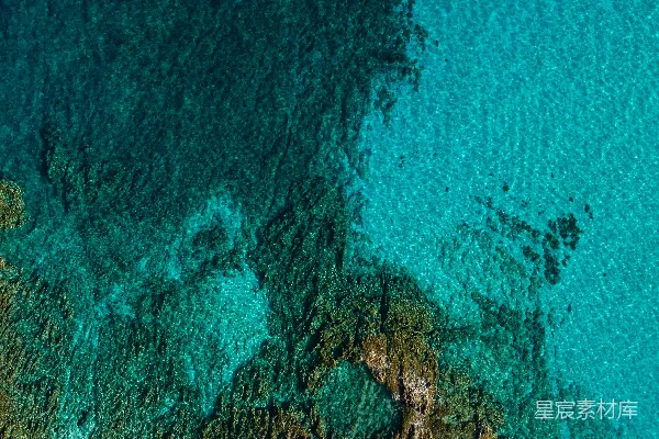 高清摄影 清澈碧海与海底珊瑚礁
