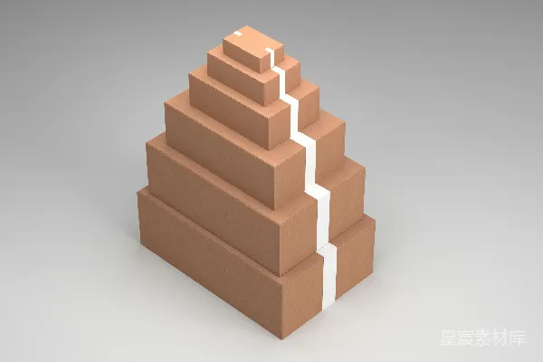高清摄影 金字塔形的纸板堆