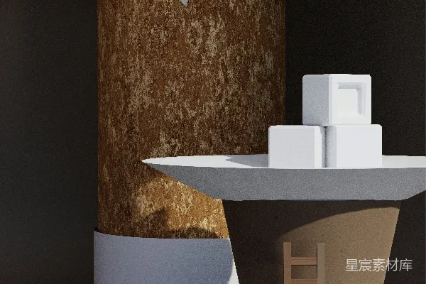 高清摄影 抽象建筑与梯子的几何拼接