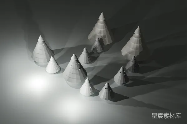 高清摄影 极简几何树群