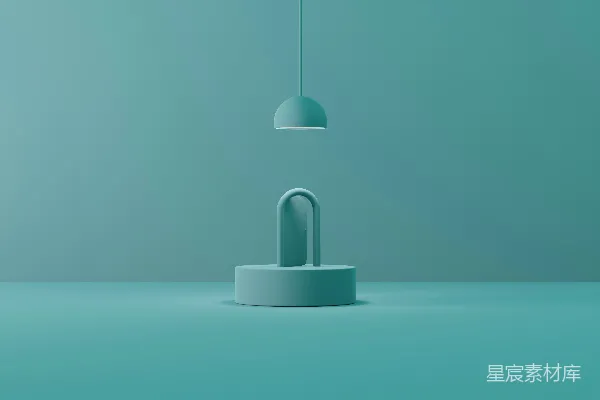 高清摄影 简约吊灯与几何形状