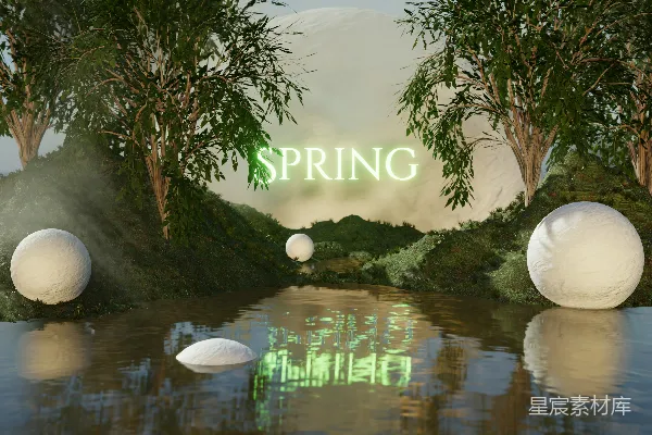 高清摄影 春日湖畔
