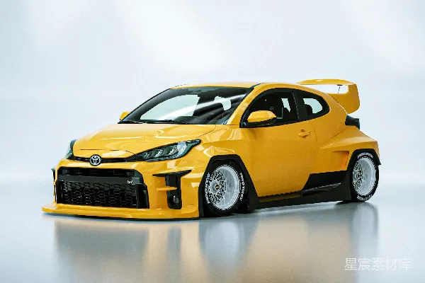 高清摄影 改装黄色丰田GR Yaris