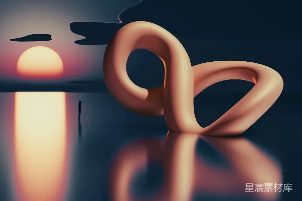 高清摄影 抽象几何与日落的对话