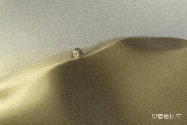 高清摄影 沙漠中的时钟