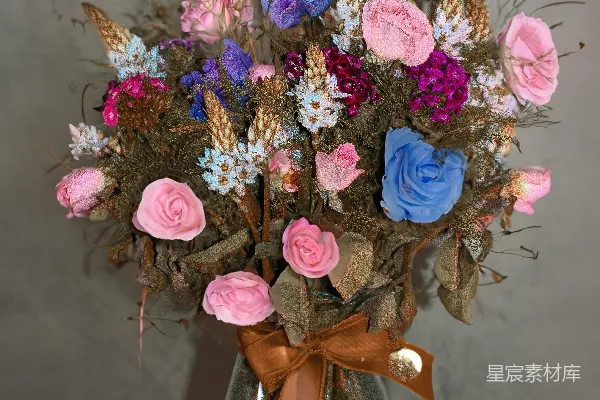 高清摄影 梦幻色彩干花装饰