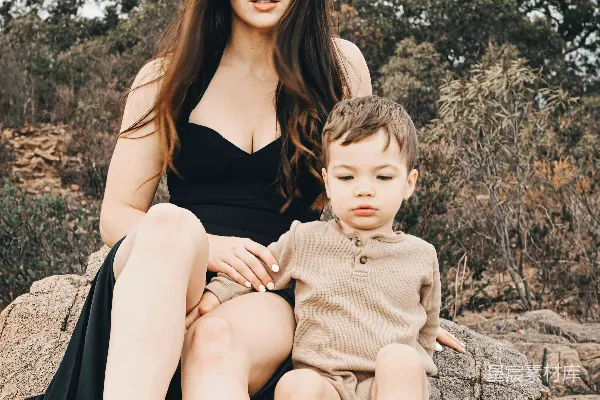 高清摄影 母子自然户外写真
