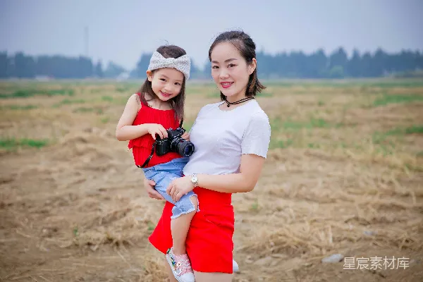 高清摄影 母女户外写真
