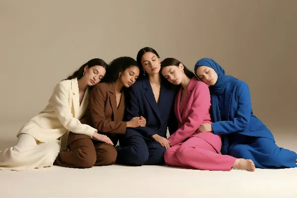 高清摄影 团结与和谐：五位女性的静谧时光