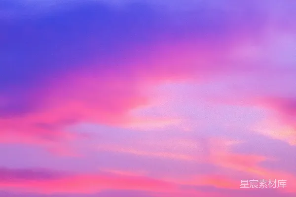 高清摄影 暮色天空的粉紫色梦幻