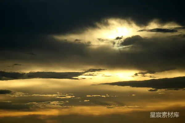 高清摄影 夕阳下的云海