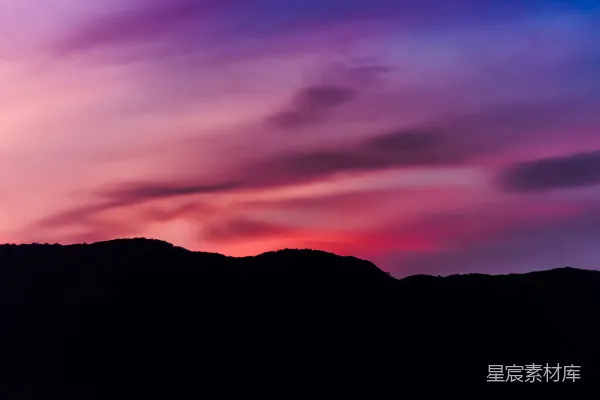 高清摄影 暮色山峦