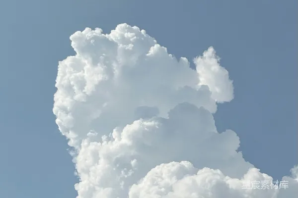 高清摄影 蓝天中的棉花糖云
