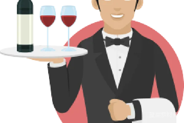 元素素材 waiter