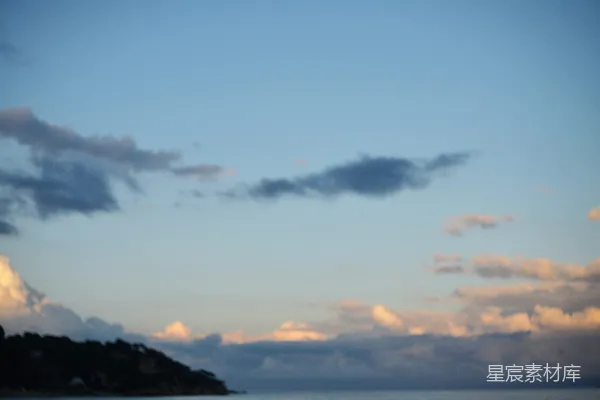 高清摄影 日落时分的宁静海岸