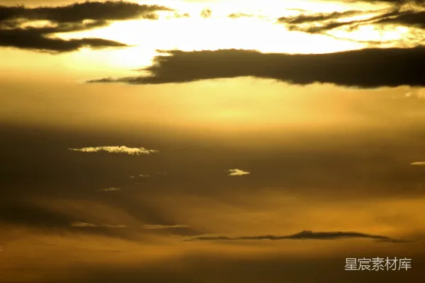 高清摄影 夕阳下的云海