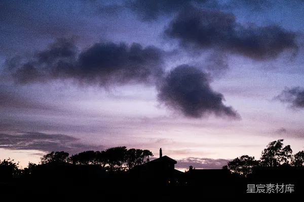高清摄影 黄昏时分的宁静家园