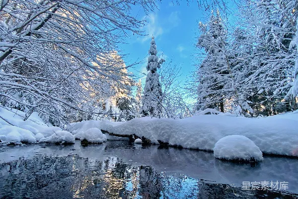 高清摄影 冬日静谧雪景