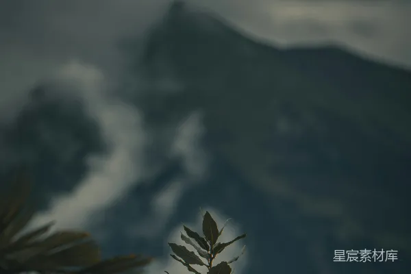 高清摄影 山巅云雾缭绕